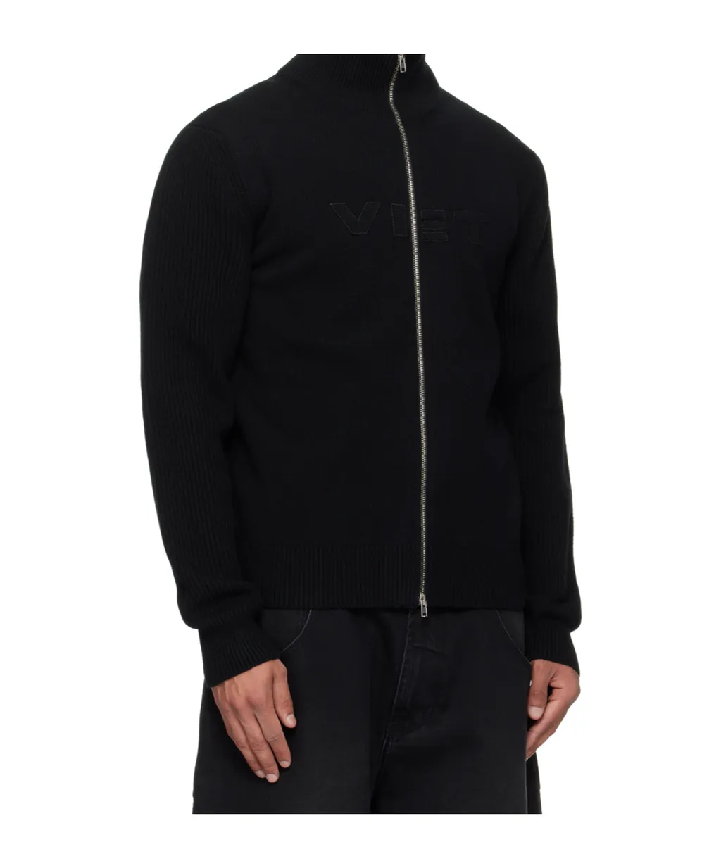 Ribbed Zip-Up Cardigan