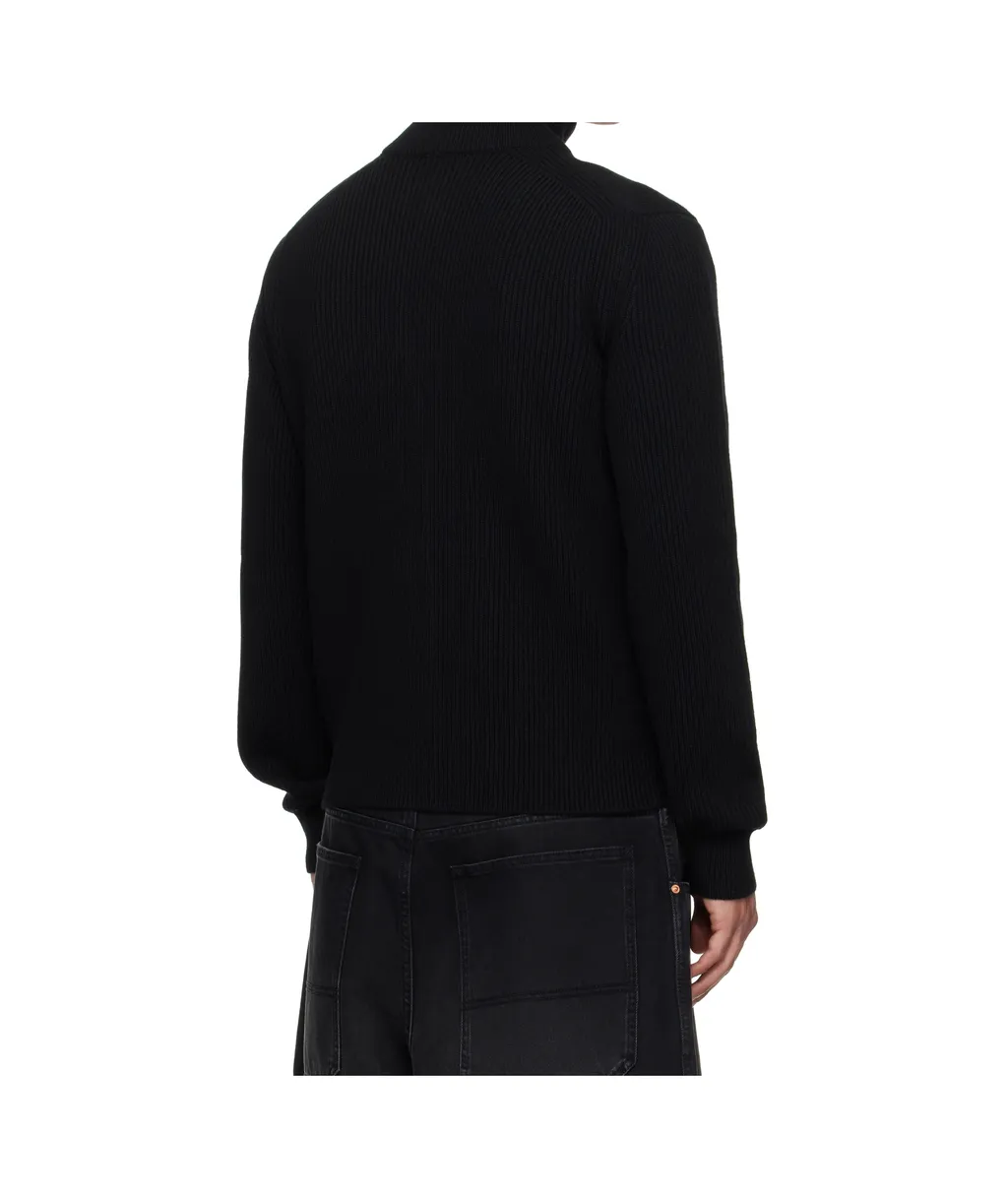 Ribbed Zip-Up Cardigan