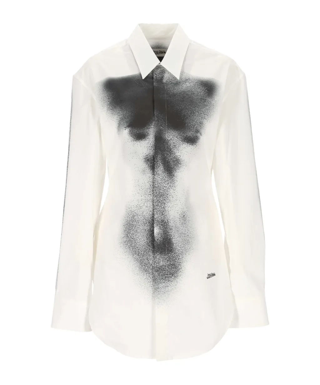 Jean Paul Gaultier Buttoned Graphic Long Sleeved Shirt