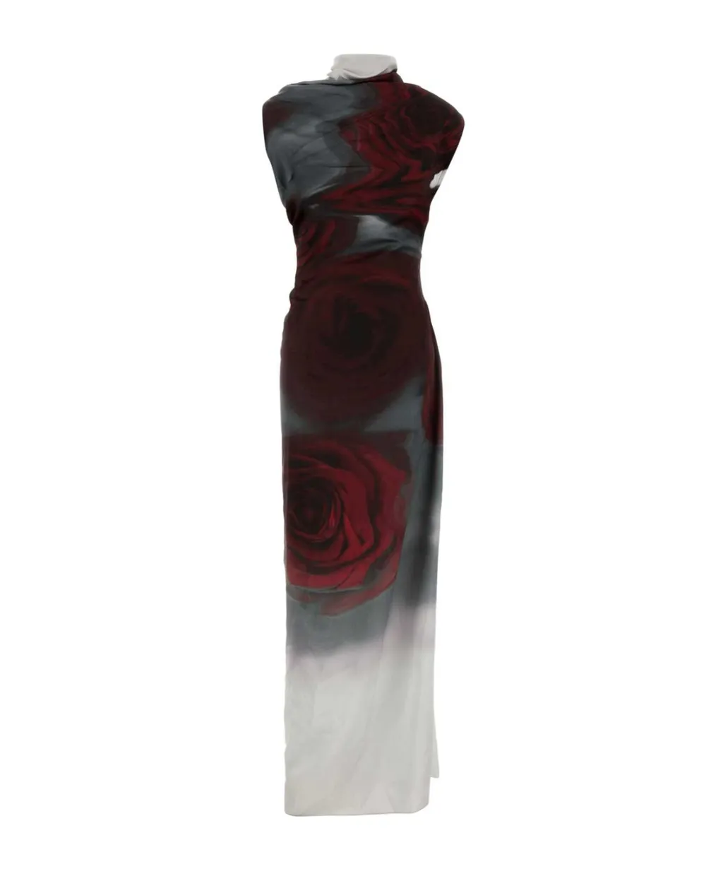 Rose-Print Dress