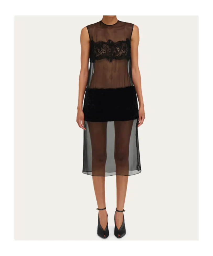 Shift Dress With Inlay Details