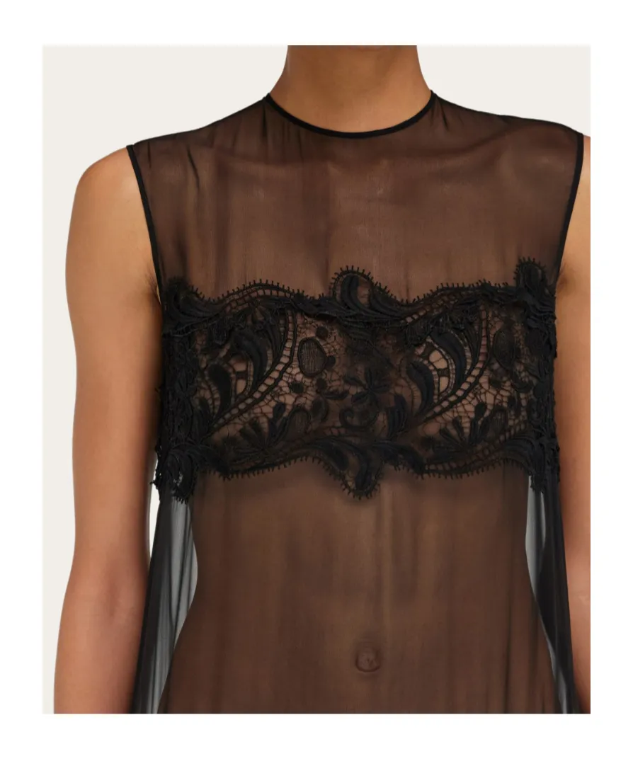 Shift Dress With Inlay Details