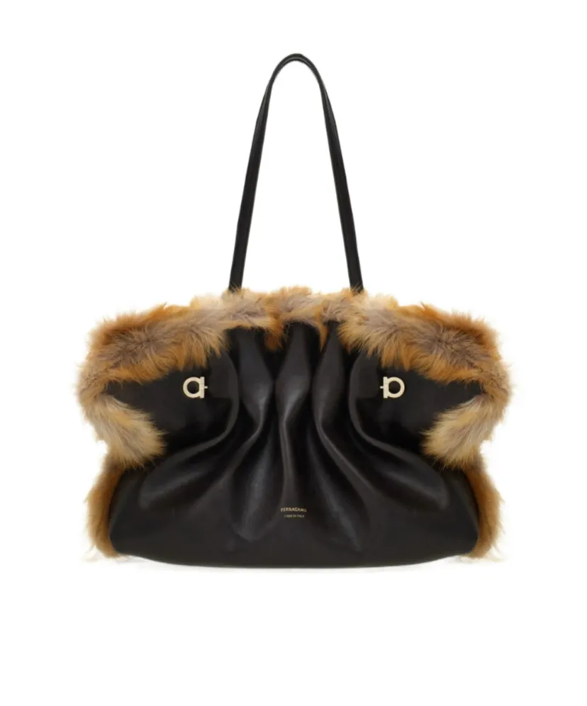 Ferragamo Gathered-Detail Soft Tote Bag