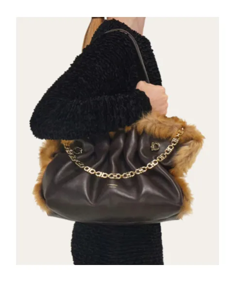 Ferragamo Gathered-Detail Soft Tote Bag
