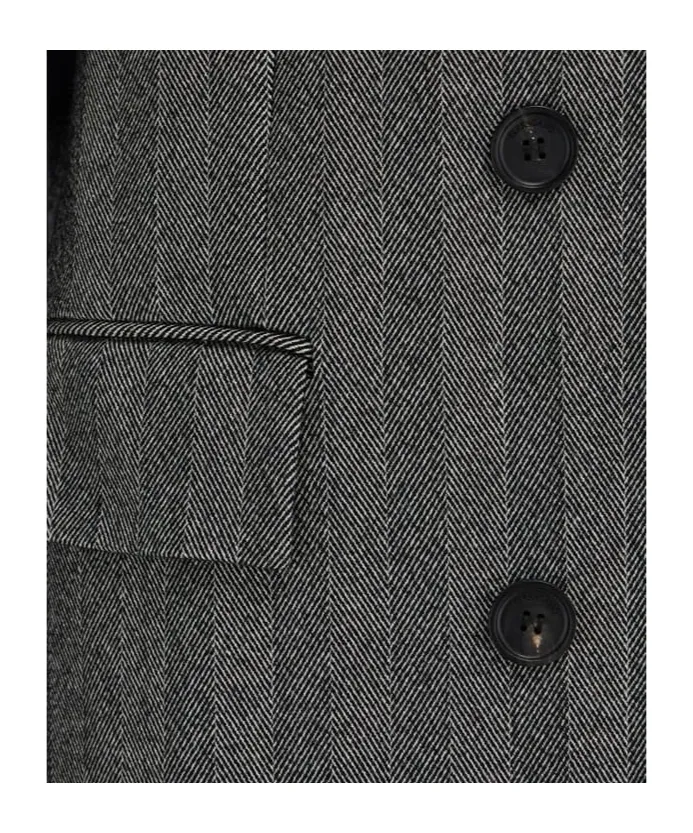 Ferragamo Oversized Double Breasted Chevron Coat