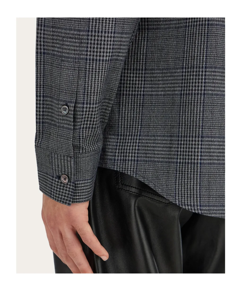 Ferragamo Embroidered Checked Oxford Shirt