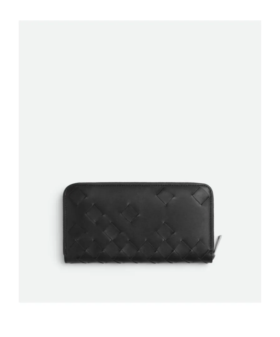 Intrecciato Zip Around Wallet
