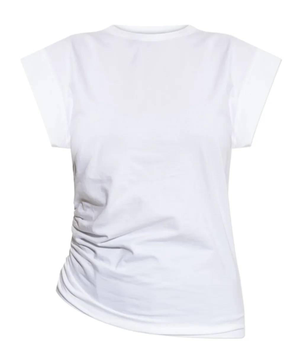 Ruched-Detail Short-Sleeve T-Shirt
