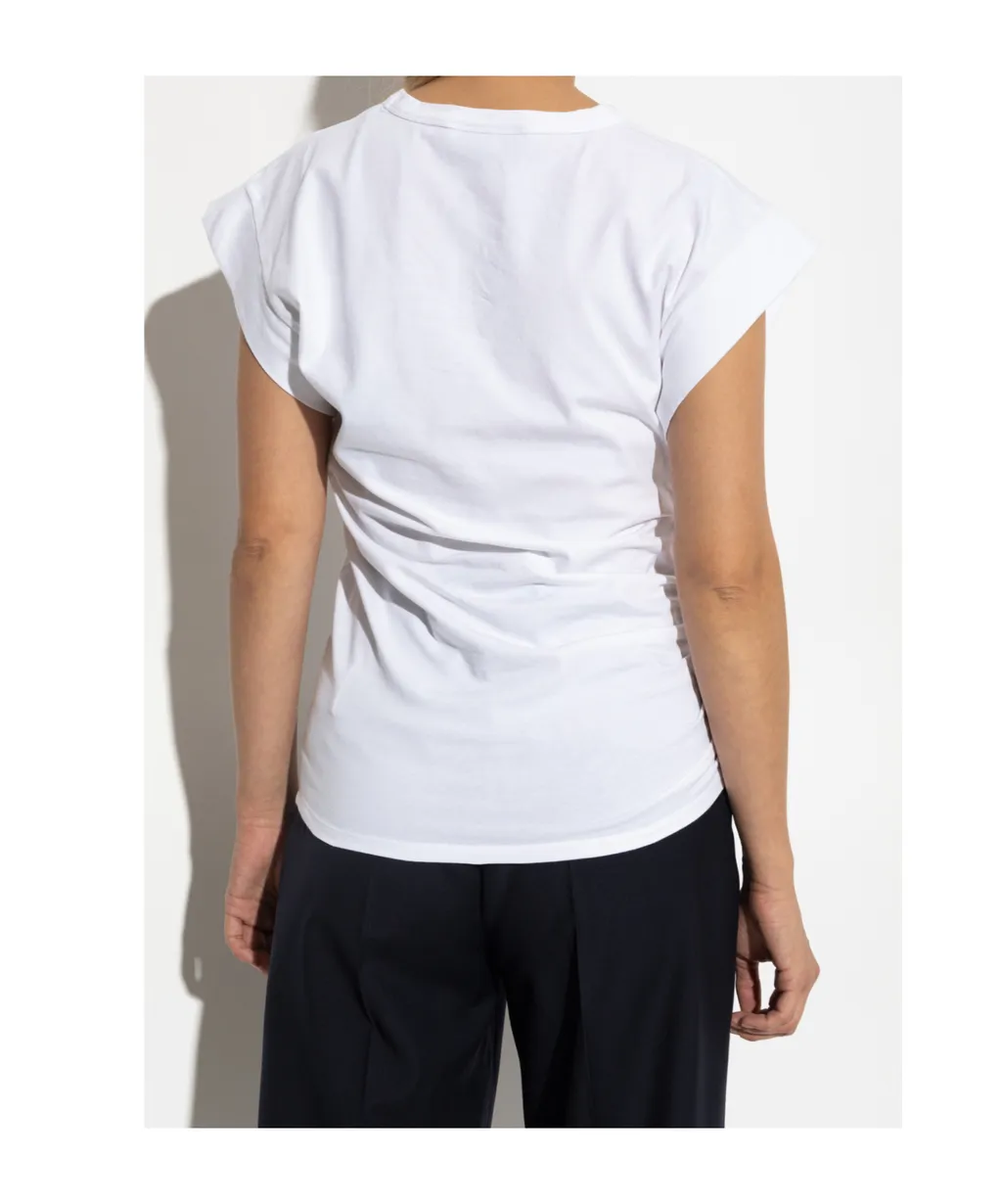 Ruched-Detail Short-Sleeve T-Shirt