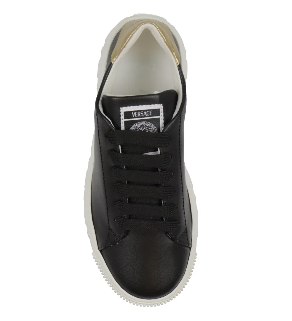 Versace Kids Greca-Detailed Lace-Up Sneakers