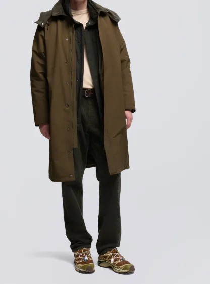Aspesi Corduroy-Collar Hooded Coat