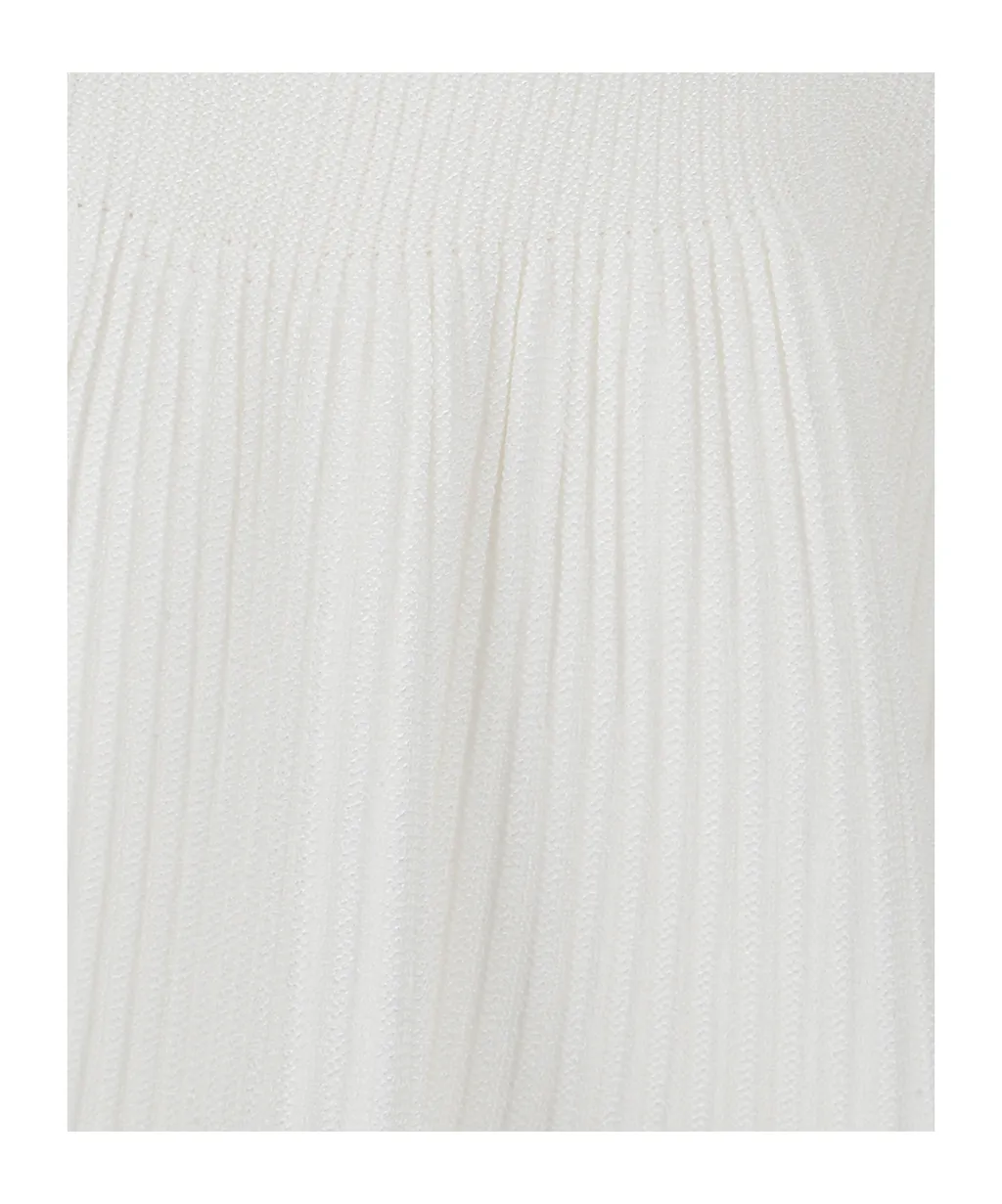 Sleeveless Flared Openwork Knit Dress