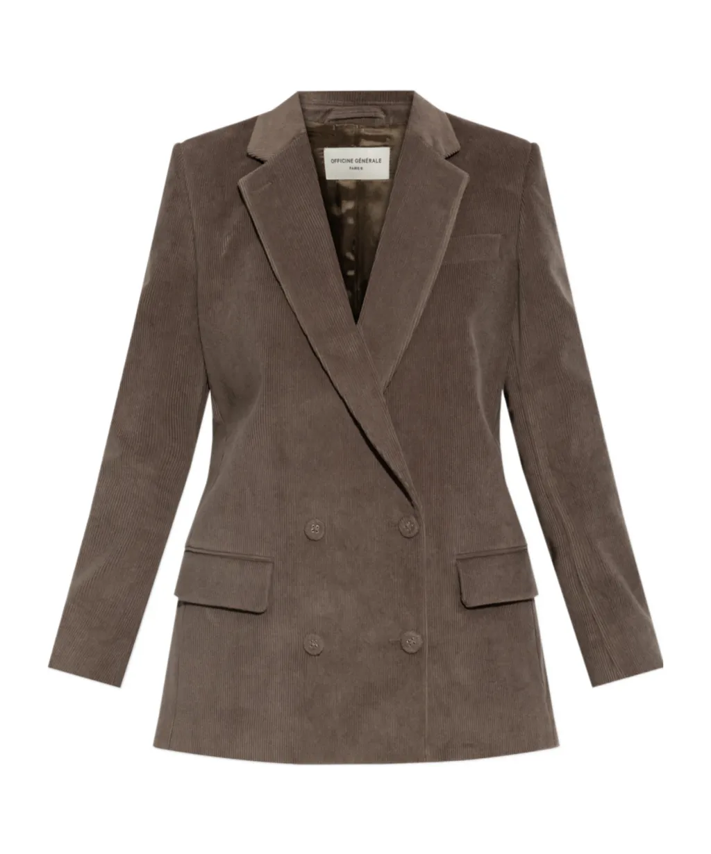 Double-Breasted Corduroy Jacket