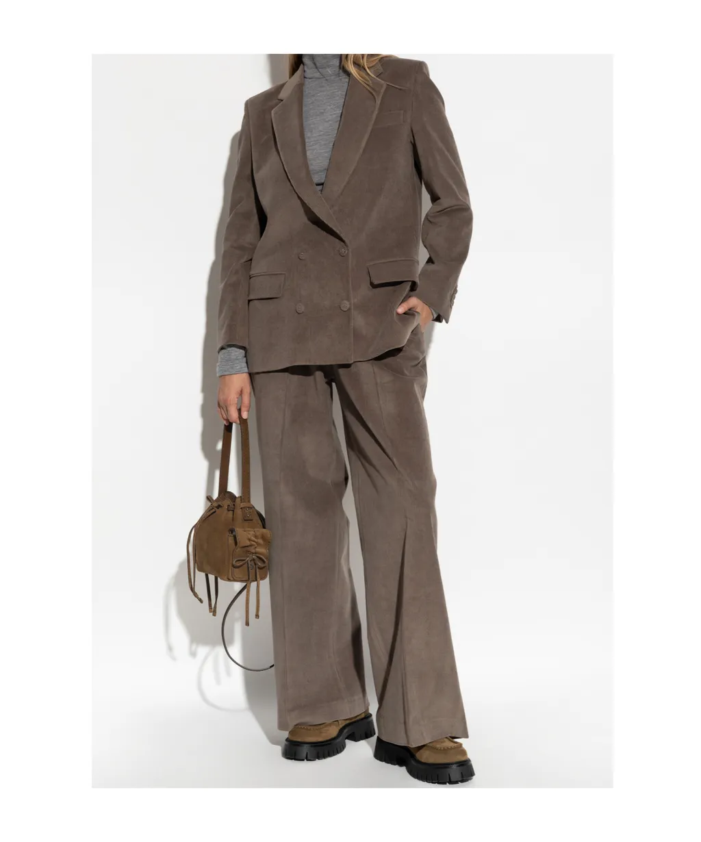 Double-Breasted Corduroy Jacket