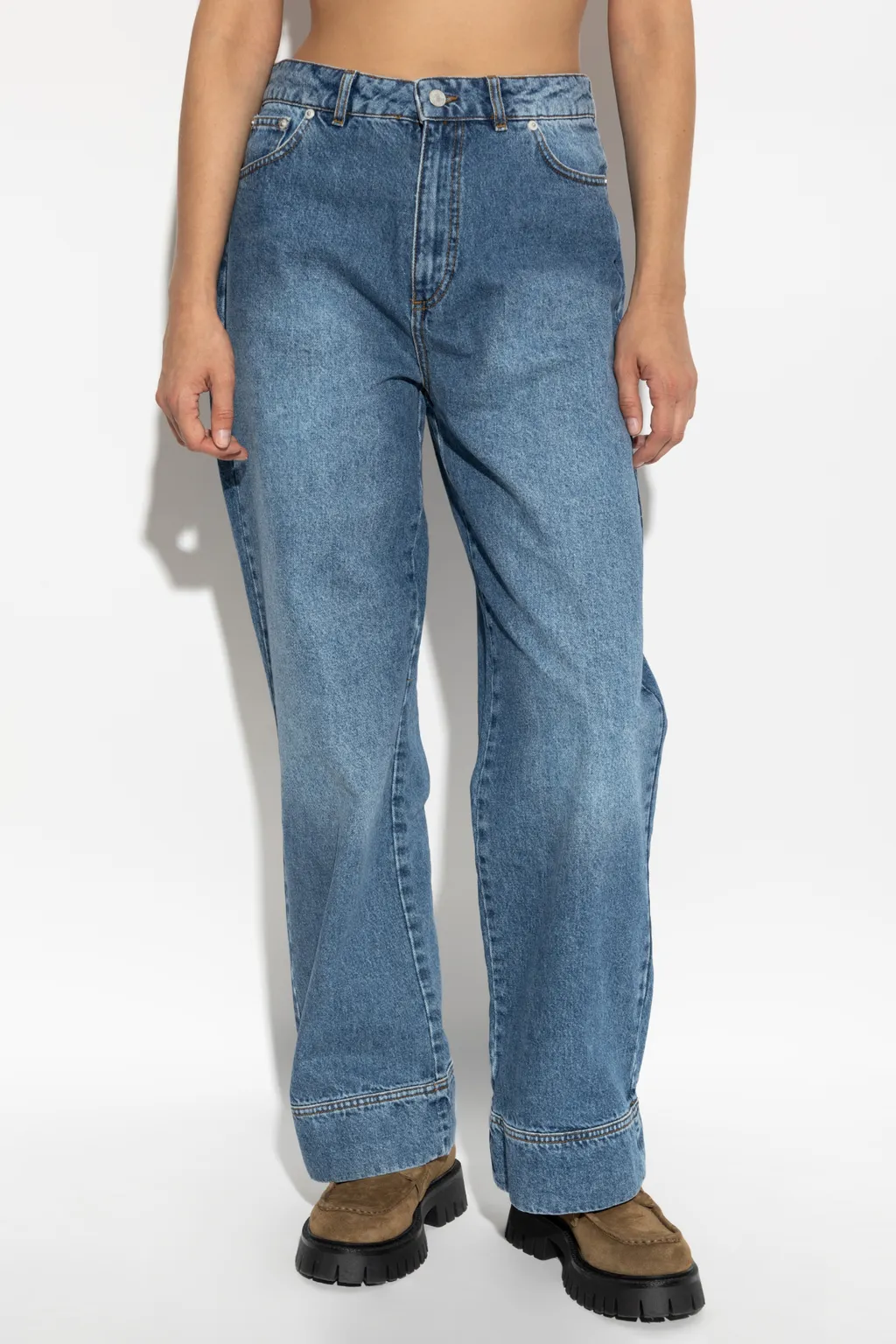 Naoko Cuffed Wide-Leg Jeans