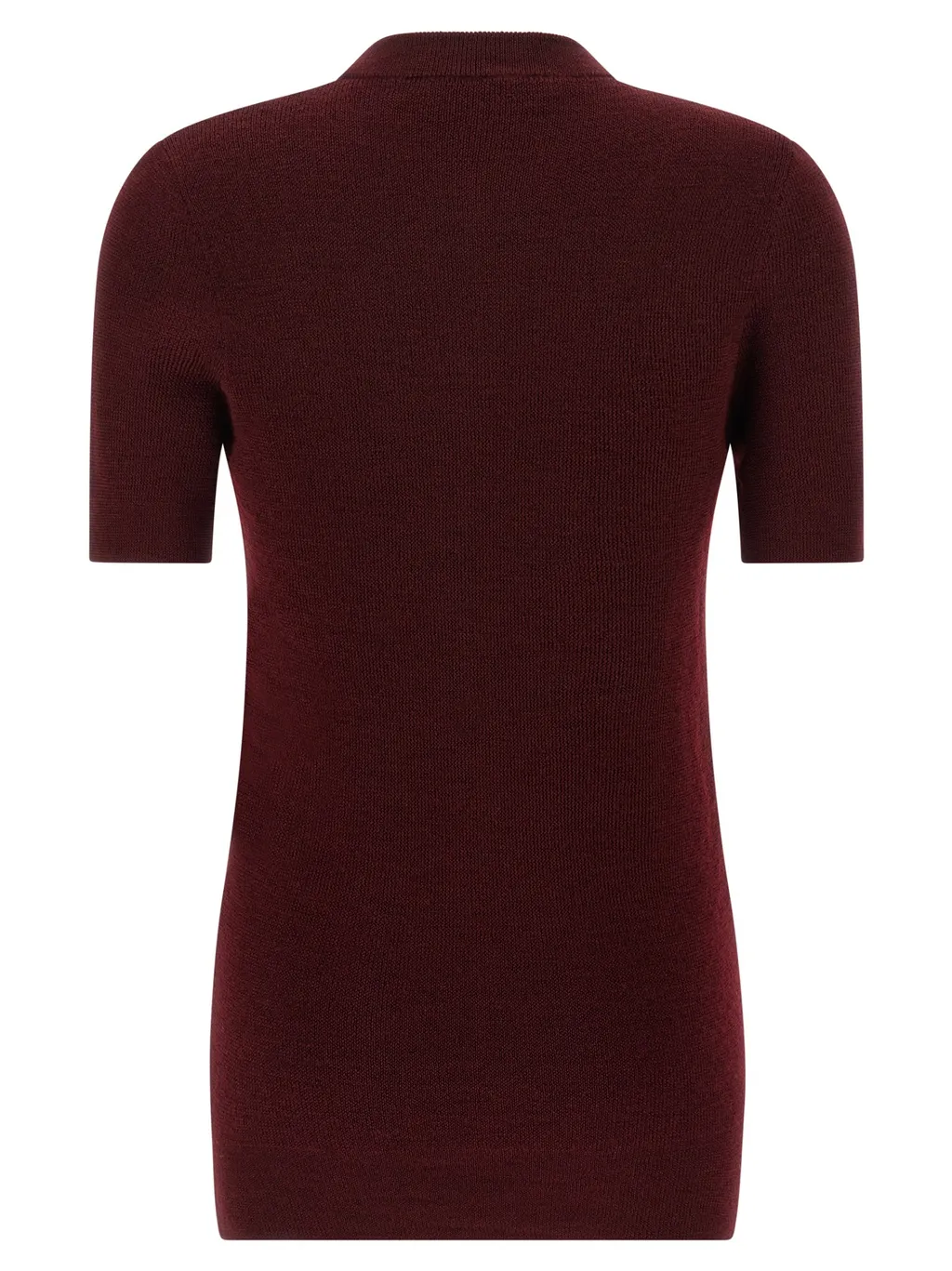 Short-Sleeved Wool Sweater With Pendants