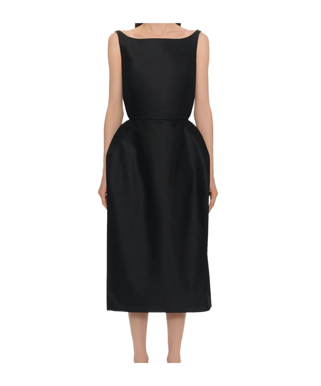 Magda Butrym Roundneck Hip Pad Midi Dress