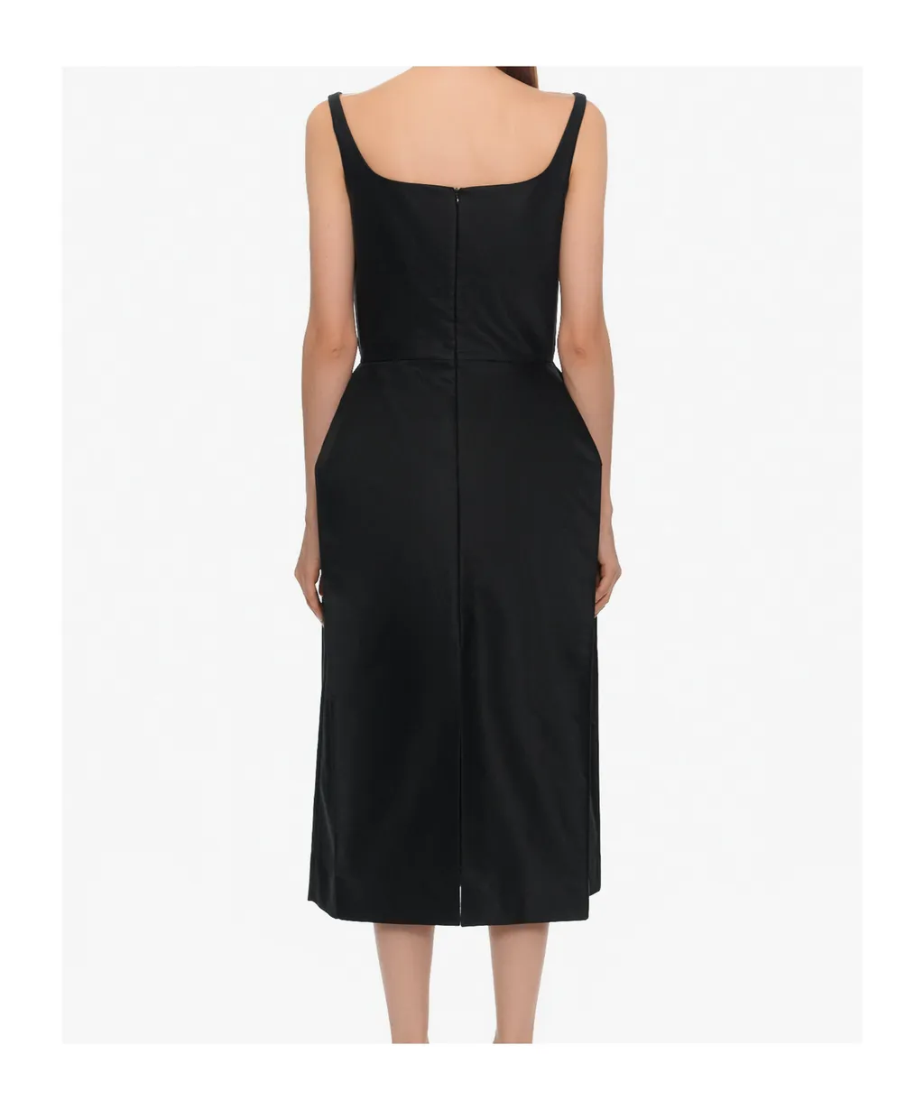 Magda Butrym Roundneck Hip Pad Midi Dress