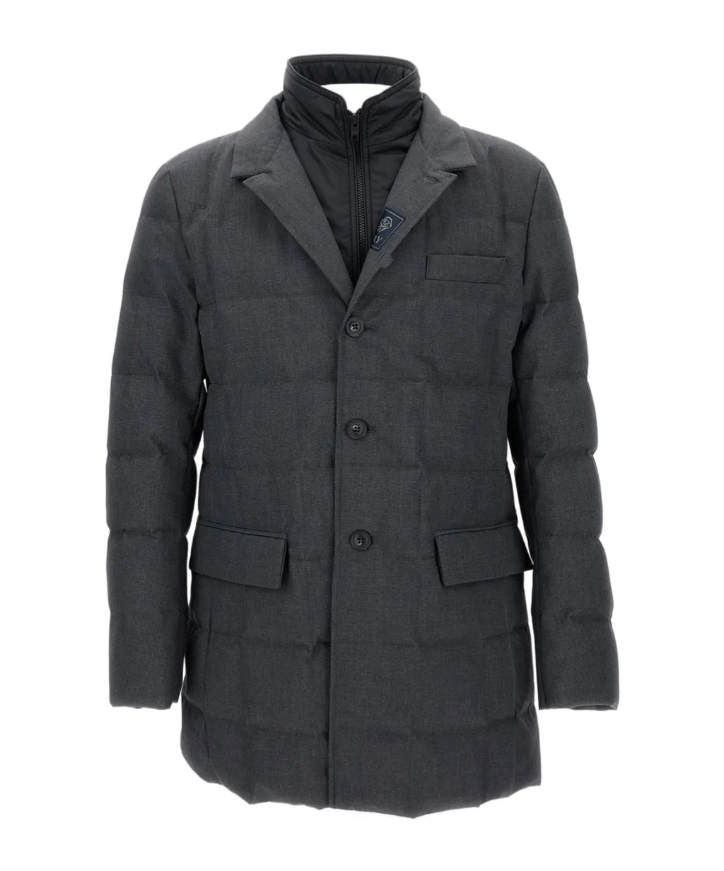 Fay Quilted Button-Up Jacket