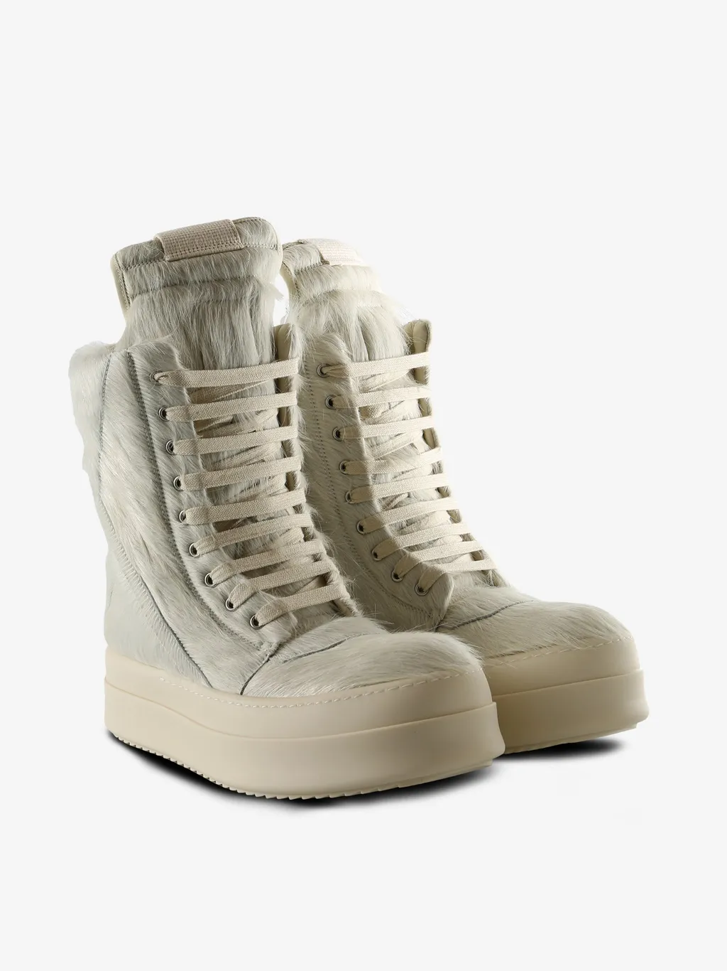 Rick Owens Mega Geobasket Lace-Up Sneakers