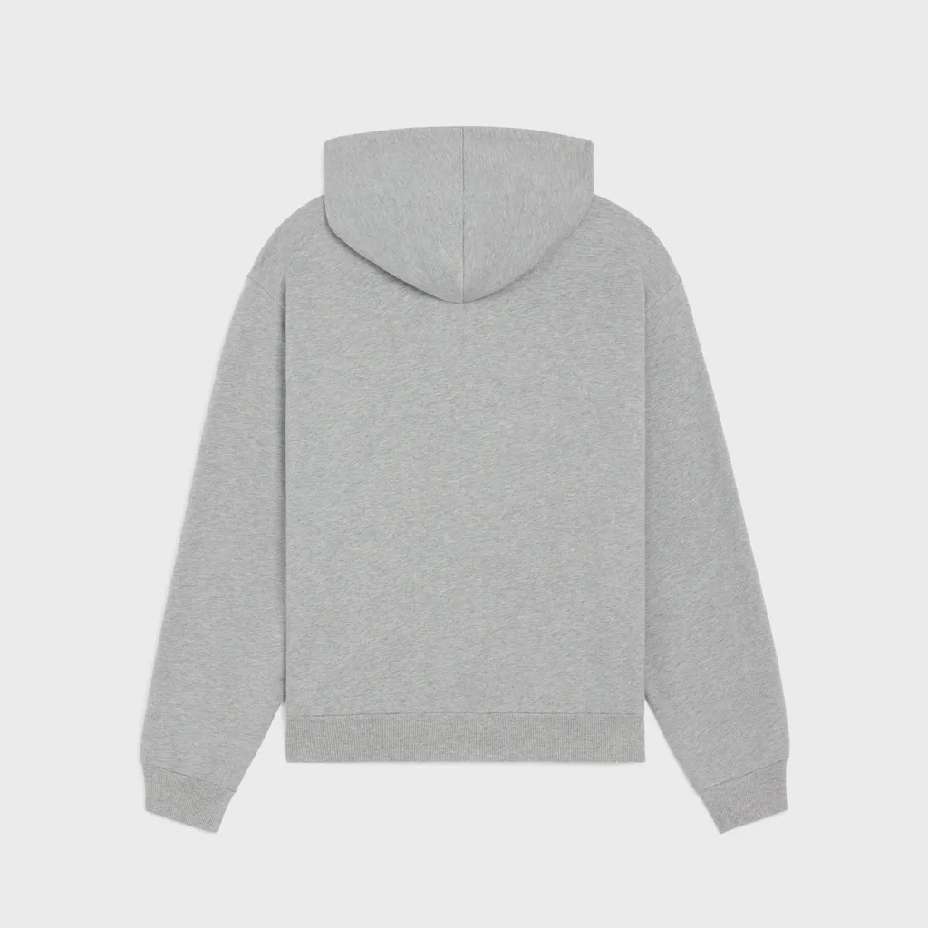 Loose Zip Up Hoodie In Cotton Fleece