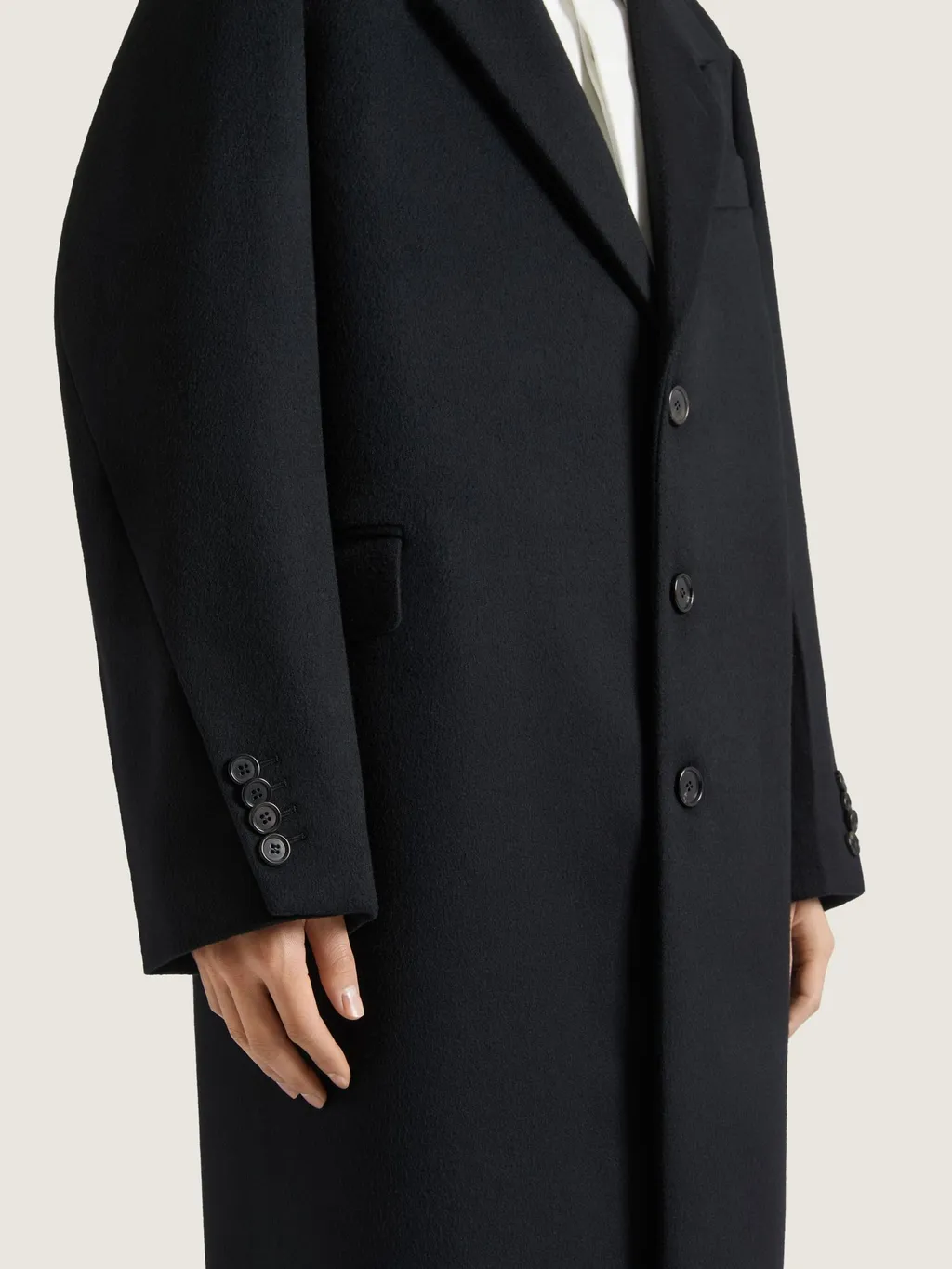 Coat In Wool And Cashmere