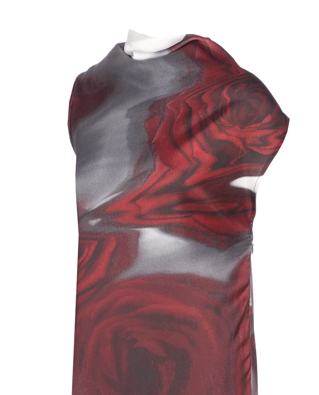 Jean Paul Gaultier Rose Printed Draped Dress