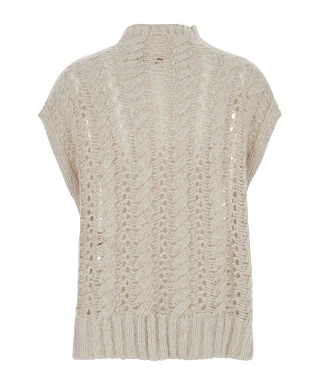 Antonelli Cable-Knit Sleeveless Vest