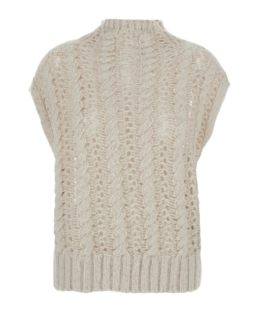 Antonelli Cable-Knit Sleeveless Vest