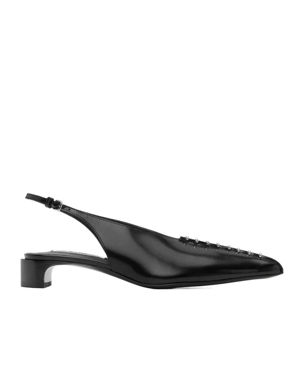 Jil Sander Pearl-Detail Slingback Pumps