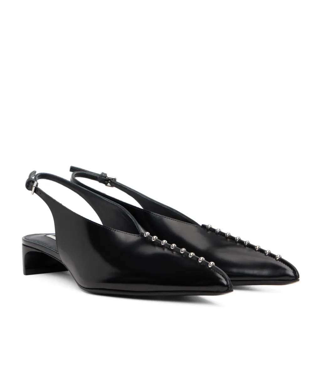Jil Sander Pearl-Detail Slingback Pumps