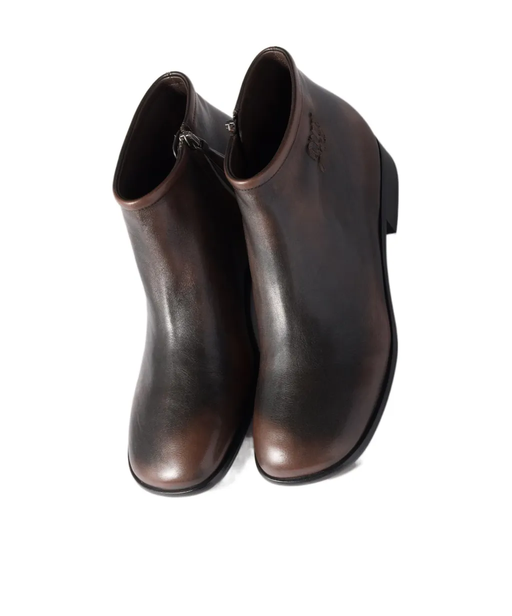 Fumé Leather Booties
