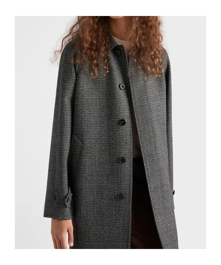 Prada Long-Sleeved Button-Up Coat