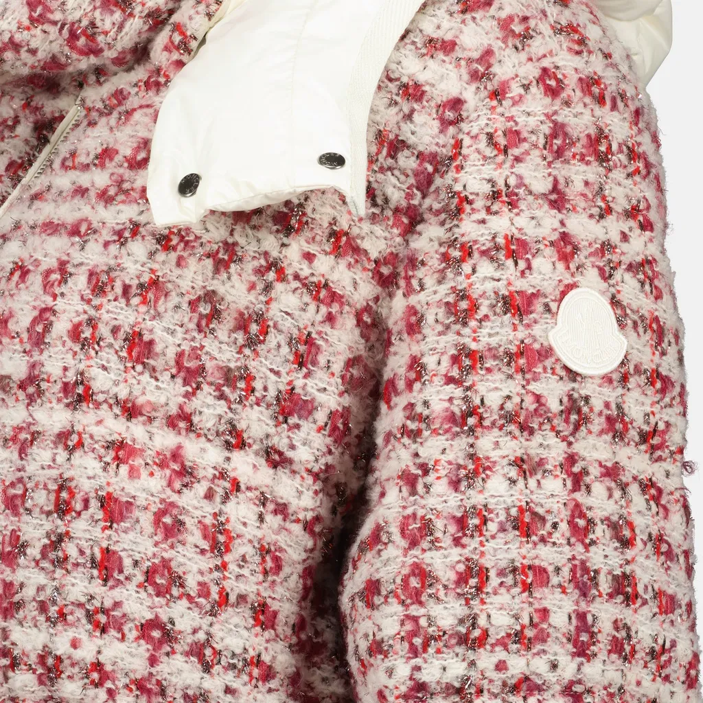 Andronne Tweed Hooded Short Down Jacket