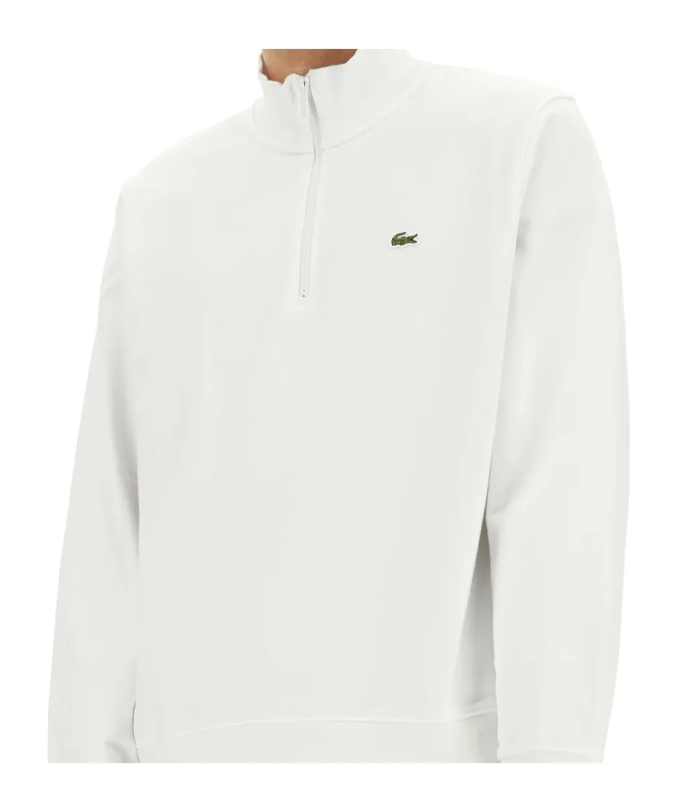 Lacoste Logo Patch Three-Quarter Zip Sweatshirt