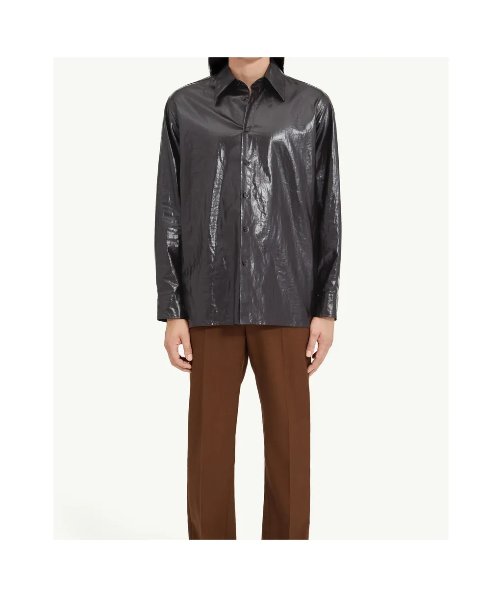 Mm6 Maison Margiela Shiny Coated Shirt