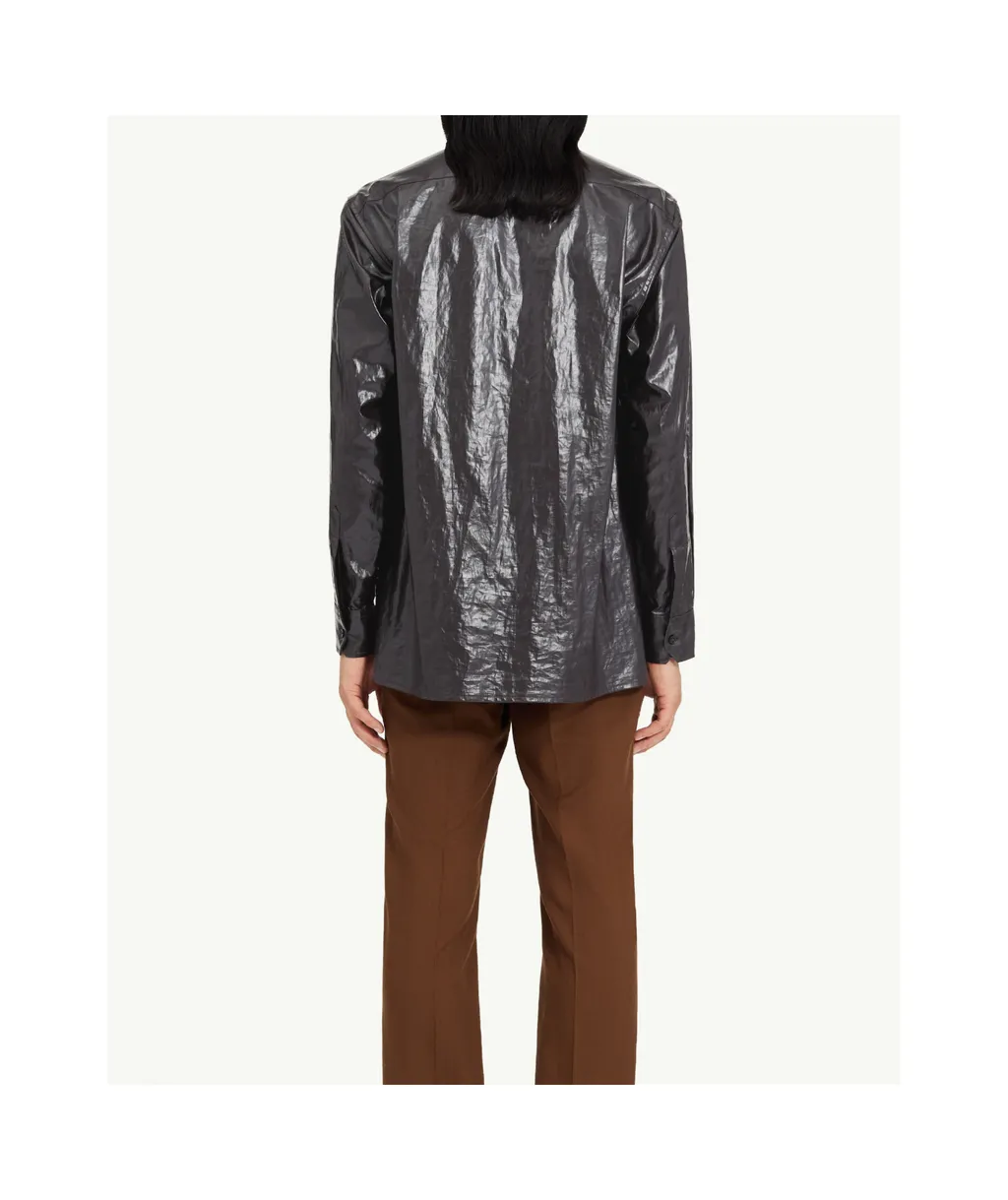 Mm6 Maison Margiela Shiny Coated Shirt