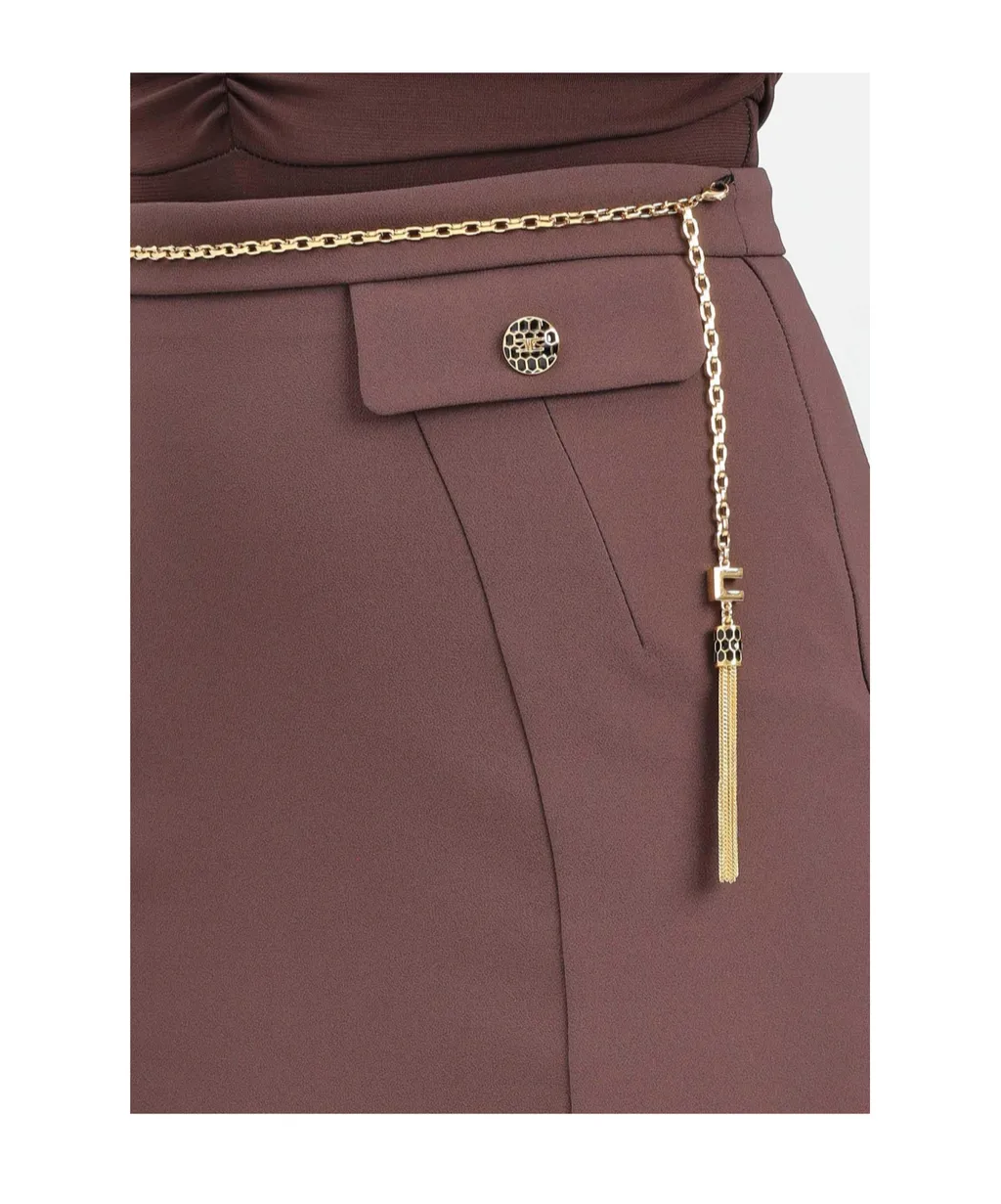 Elisabetta Franchi Chain Embellished Mini Skirt