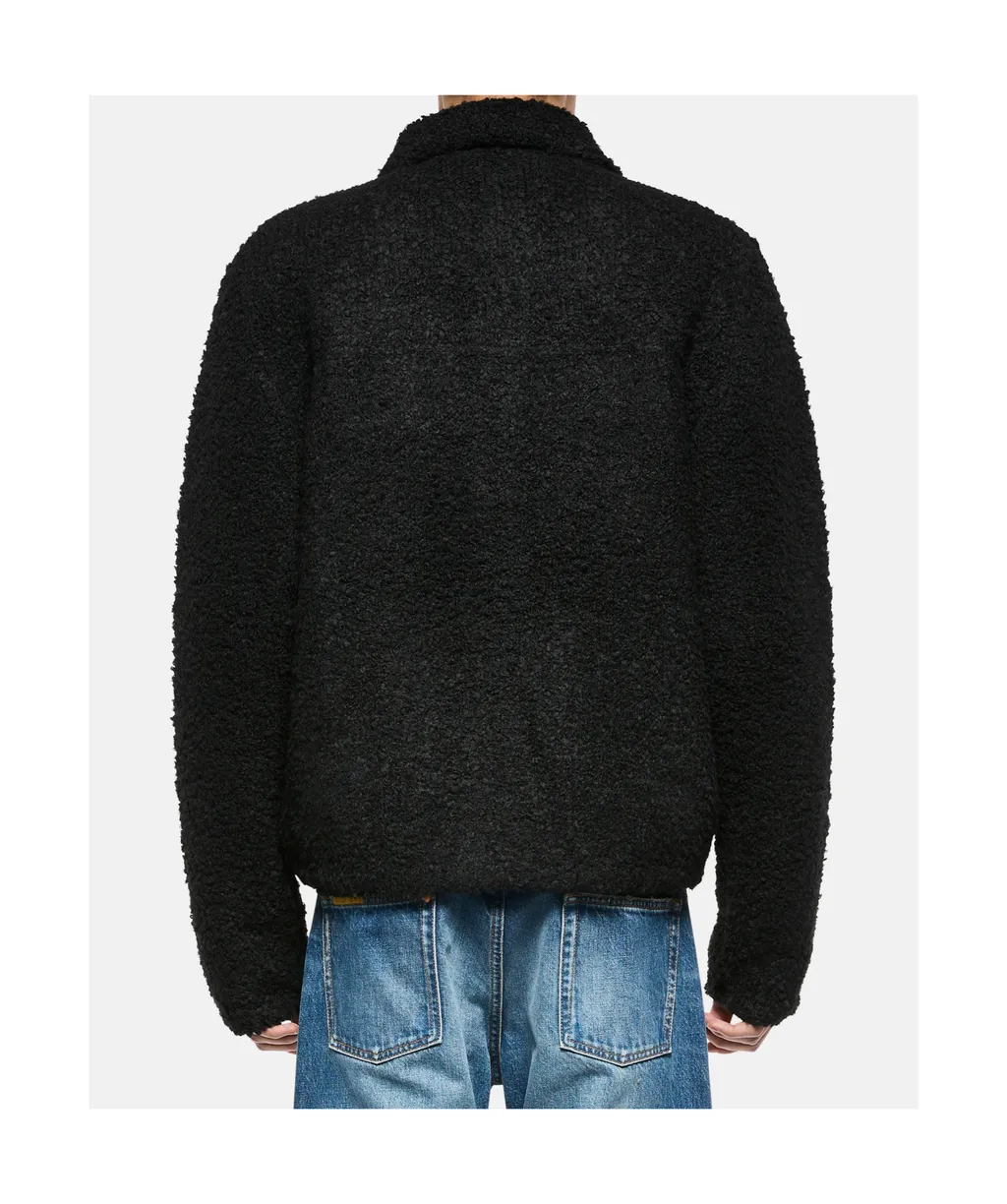 Textured Button-Fastening Shirt Jacket