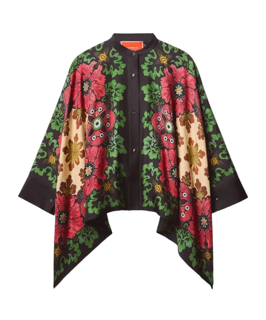 La Doublej Foulard Silk Coat