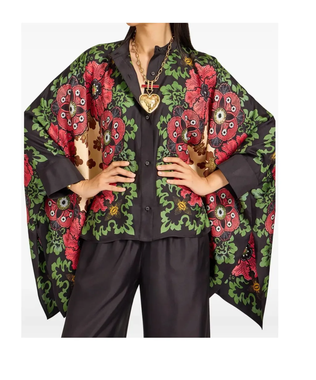 La Doublej Foulard Silk Coat