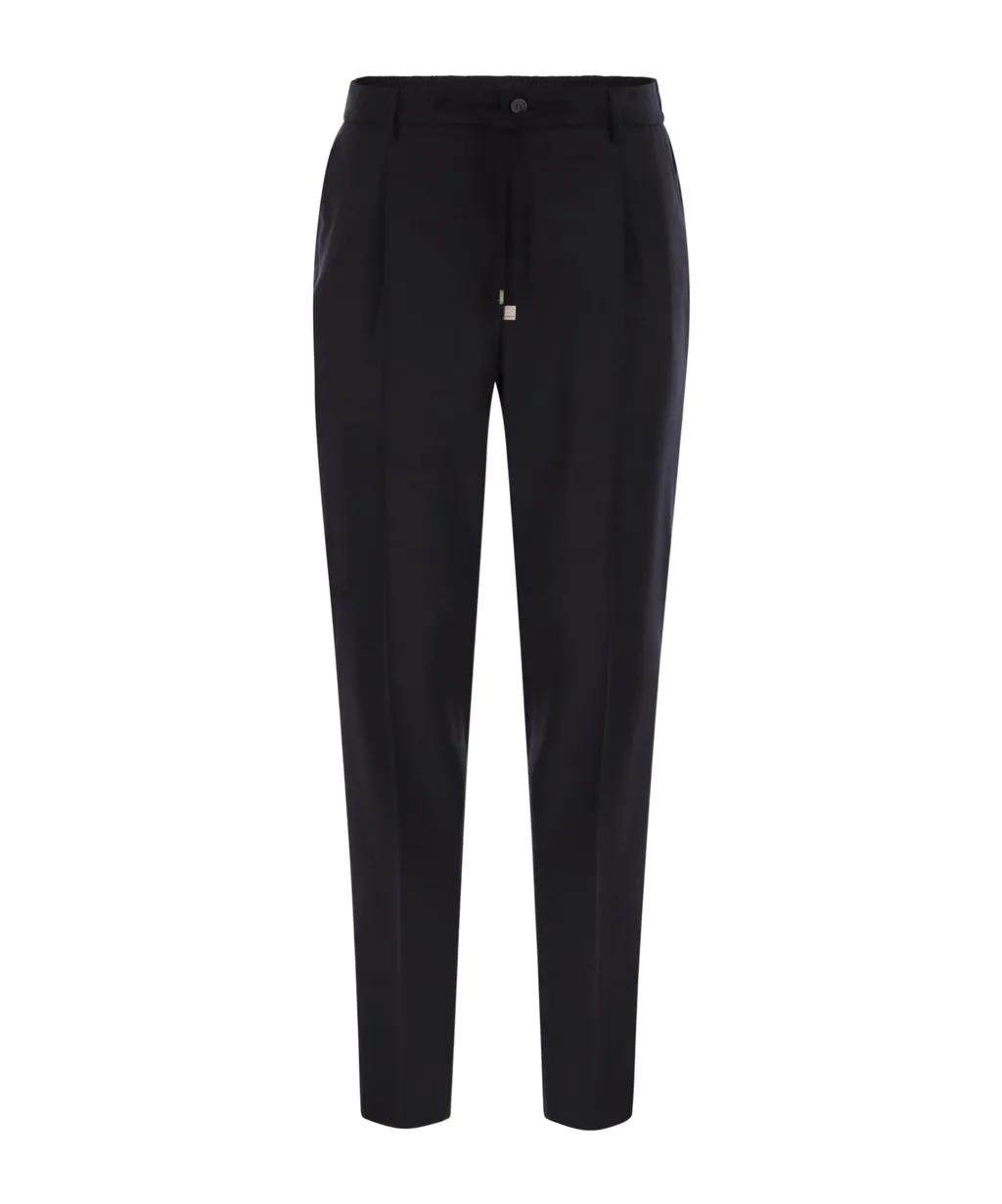 Peserico Drawstring Virgin Wool Pants