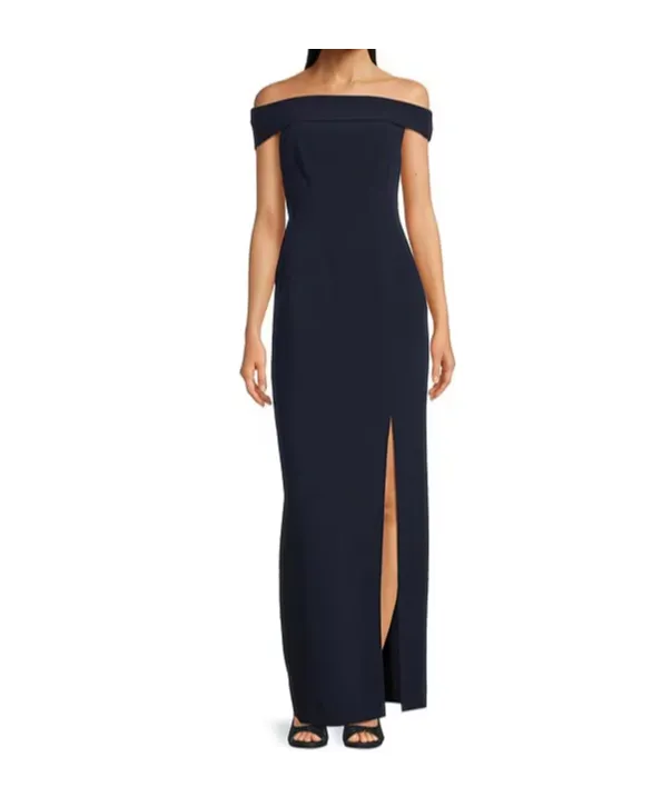Lauren Ralph Lauren Off-Shoulder Fitted Bodice Maxi Dress