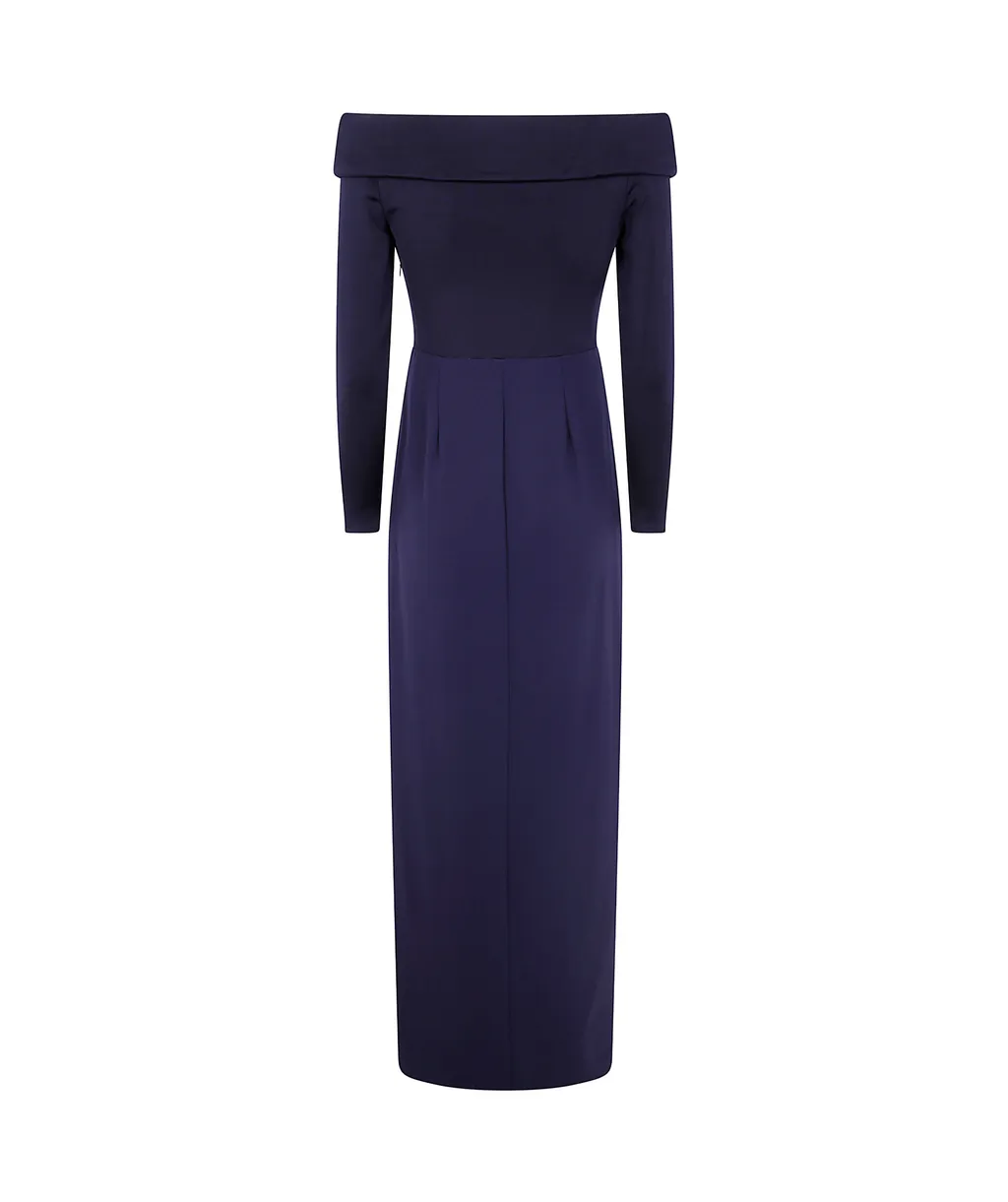 Lauren Ralph Lauren Long Sleeved Off-Shoulder Dress