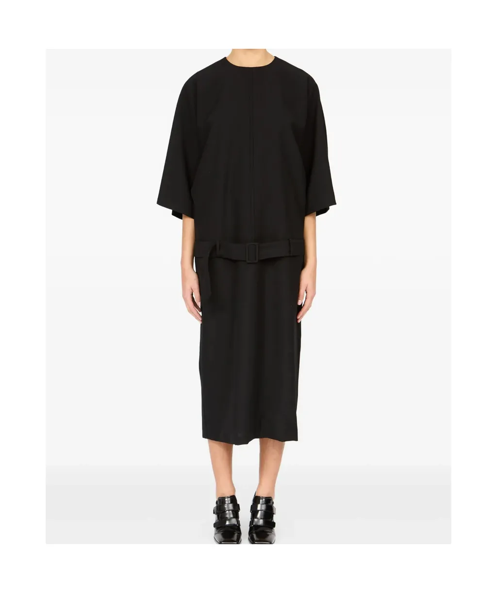 Mm6 Maison Margiela Three-Quarter Sleeve Midi Dress