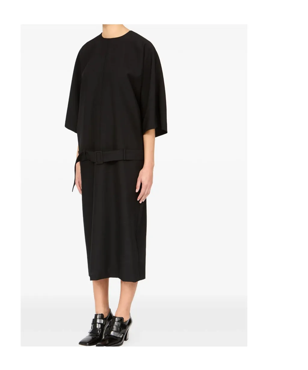 Mm6 Maison Margiela Three-Quarter Sleeve Midi Dress