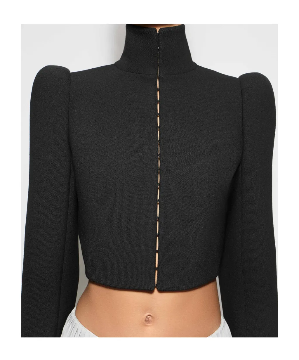 Wool High Neck Jacket
