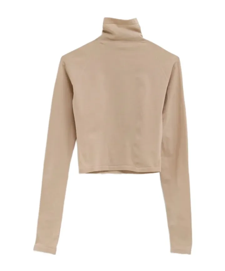 Alaa Roll-Neck Cropped Top