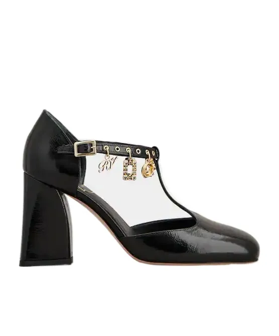 85Mm Leather Heeled Pumps
