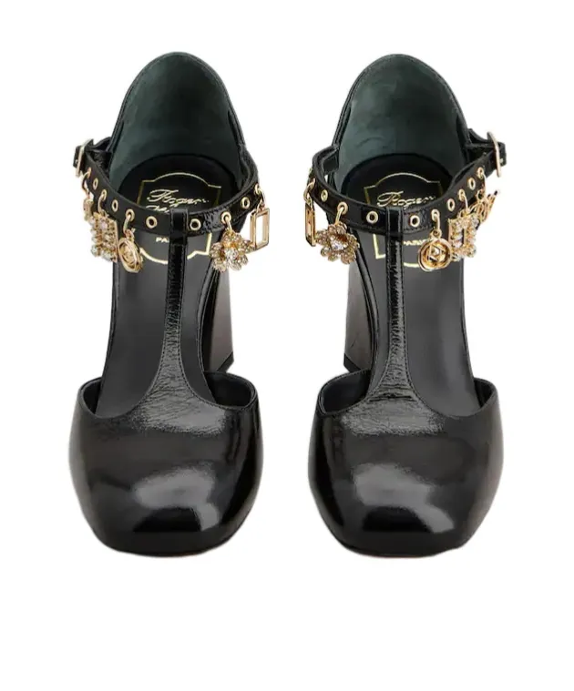 85Mm Leather Heeled Pumps